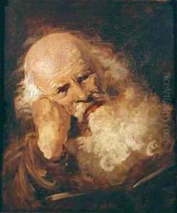 Head of an Old Man 2 by Jean-Honore Fragonard