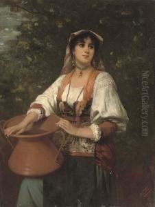 Italian Beauty Holding A Ewer