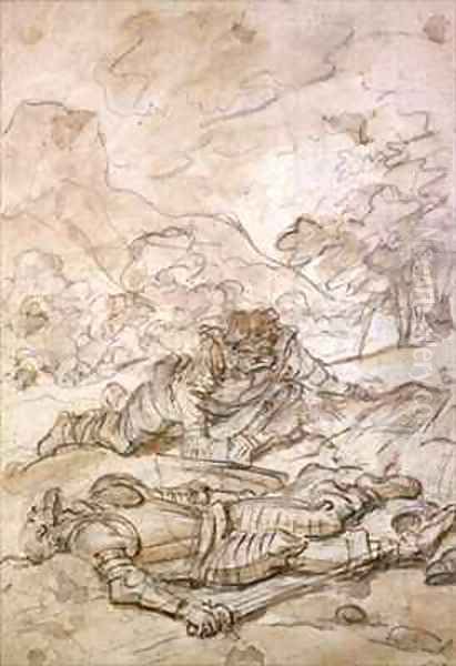 The Sad Situation of Don Quixote and Sancho Panza Ill Treated by the Galley Slaves - view 1