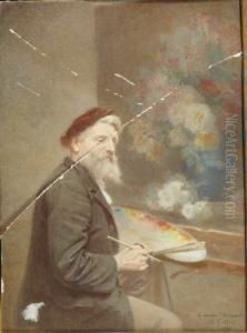 Portrait De Bougogne Peintre by Eugene Sieffert