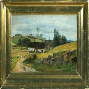 Landscape From Esbonder Skovhuse With Evas Hill