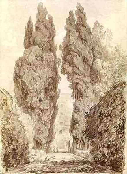 Large Cypresses at the Villa dEste - view 1