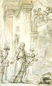 Ruggiero is led to his bed chamber by Jean-Honore Fragonard