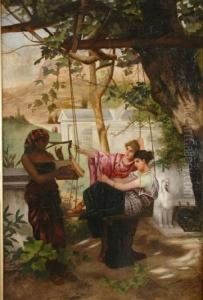 The Song Of The Slave-girl, Circa by Henrik Ippolipovich Semiradskii