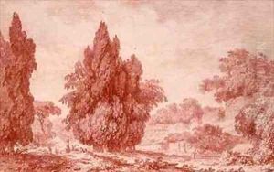 View of a Park by Jean-Honore Fragonard