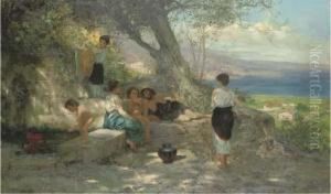 An Arcadian Afternoon by Henrik Ippolipovich Semiradskii
