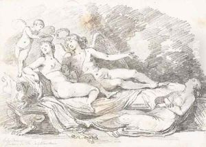 Cupid and Psyche, after Giulio Romano