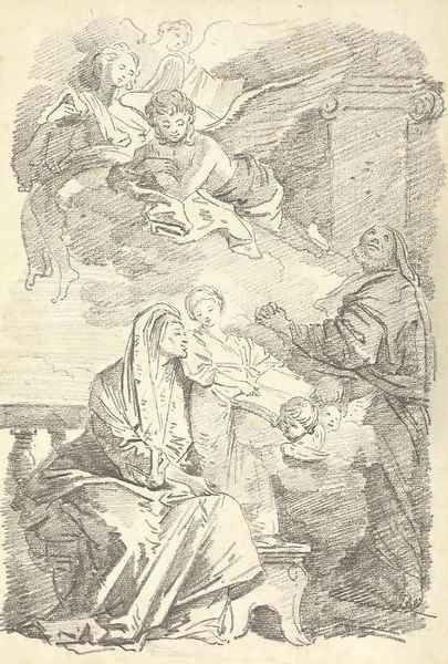 Saint Anne teaching the young Virgin to read, after Giovanni Battista Tiepolo - view 1