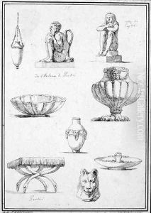 Studies of Italian and Egyptian decorative objects and antiquities