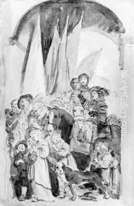 A triumphal procession, after Salomon de Bray