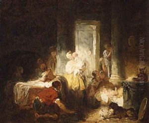 Italian Interior ca 1760 by Jean-Honore Fragonard