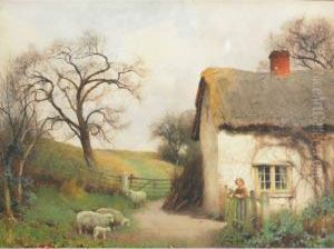 At The Cottage Gate by Benjamin D. Sigmund