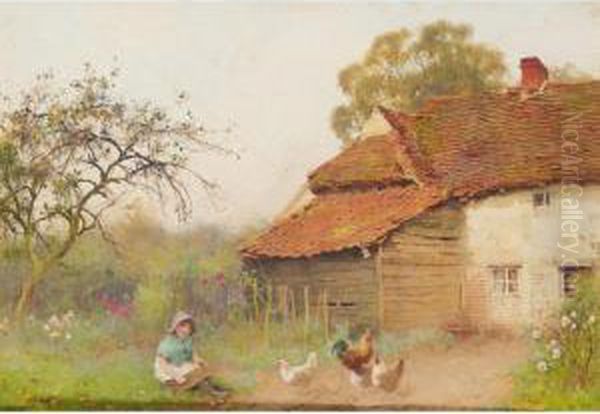 Flower Gathering, Worcestershire; Cottage In Worcestershire Lane - view 1