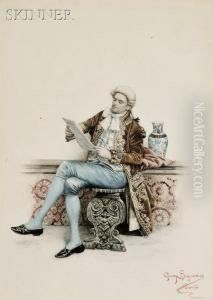 Gentleman Reading by Guiseppe Signorini