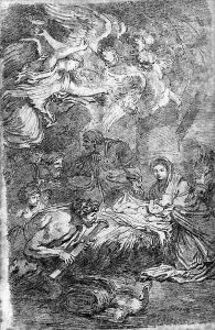 The Adoration of the Shepherds, after Castiglione
