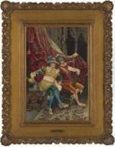 Two Men Drinking by Guiseppe Signorini