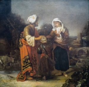 Hagar and Ishmael Taking Leave of Abraham by Barent Fabritius