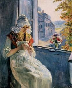 Femme Assise A La Fenetre Femme Assise A La Fenetre