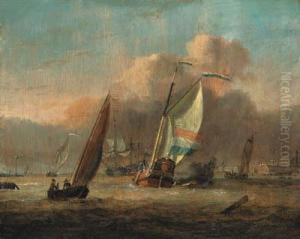 Dutch Shipping Off Amsterdam - view 1