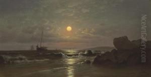 Moonrise On The New England Coast by Francis Augustus Silva