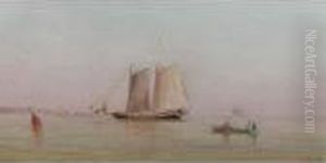 Misty Morning In New York Bay by Francis Augustus Silva