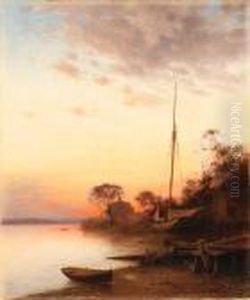 Twilight Along The River by Francis Augustus Silva