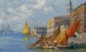 Marina Di Venezia, Riva Degli Schiavoni by Ferdinando Silvani