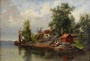 Kustlandskap Med Gardsidyll