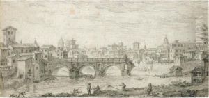 View Of The 'ponte Rotto', Rome by Israel Silvestre