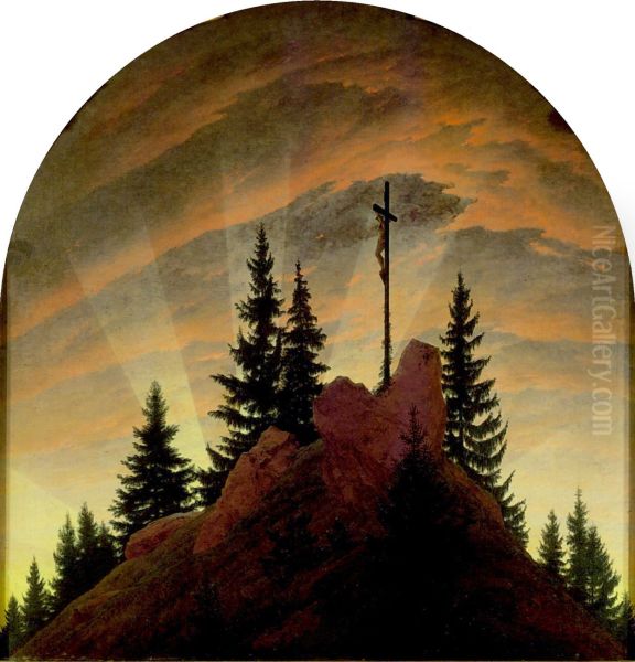 The Cross In The Mountains (Tetschen Altar) 1808 - view 1