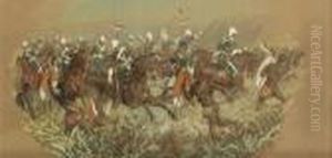 The Charge Of The 17th Lancers At The Battleof Ulundi, 4 July 1879 by Richard Simkin