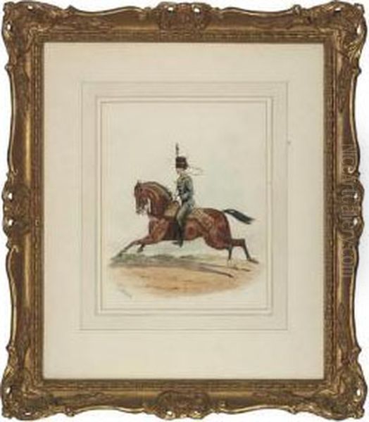 A Mounted Officer Of The
Princess Charlotte Of Wales's Dragoonguards; And A Mounted Officer Of
The 20th Royal Hussars - view 1