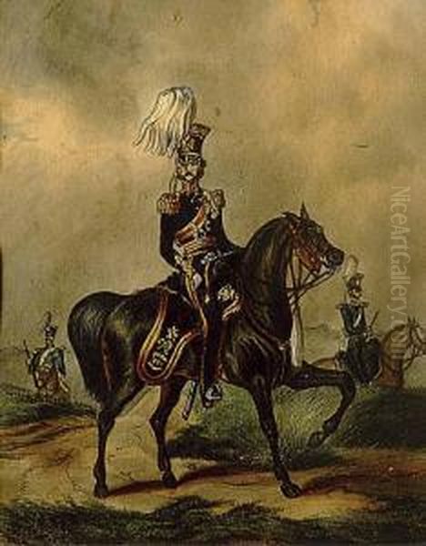 A Mounted 14th King's Light Dragoon In A Landscape - view 1