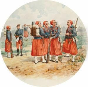A Group Of French Zouaves