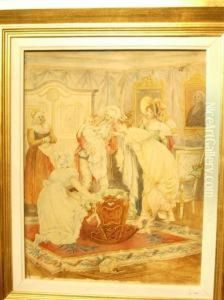 Scene D'interieur by Franz Xaver Simm