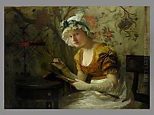 Die Stickerin by Franz Xaver Simm