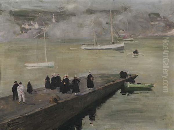 Bretonnes Sur La Jetee - view 1