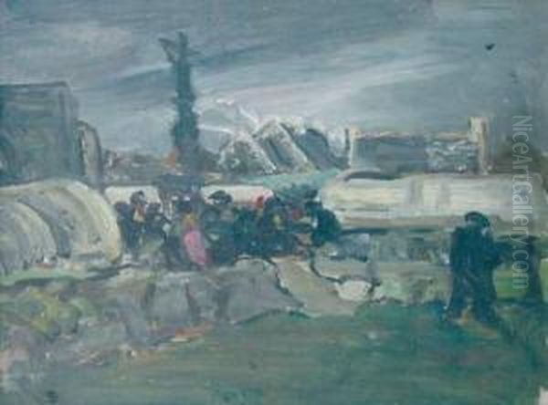  Scene De Foire Sous Un Ciel D'orage  - view 1