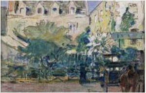 Scene De Rue. by Lucien Simon