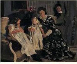 Mere Et Ses Trois Enfants