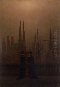 The Sisters on the Balcony c. 1820 by Caspar David Friedrich