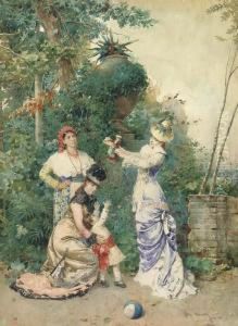 Playing In The Garden by Attilio Simonetti