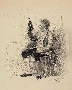 Seated Man Drinking