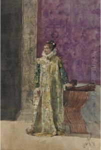 Dama In Costume by Ettore Simonetti