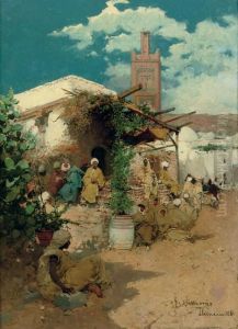An Oriental Street In Tlemcen, Algeria by Gustavo Simoni