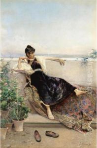 Odalisque On A Balcony