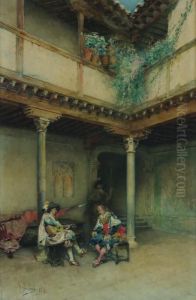 Courtyard With Musicians Courtyard With Musicians