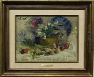 Category: Painting
 Description:stilleven Met Vaatwerk En Fruit