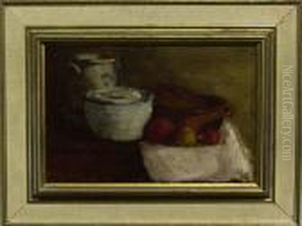 Description:stilleven Met Gedekte Tafel En Vaatwerk - view 1
