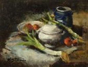 Still Life With Vegetables And Crockery